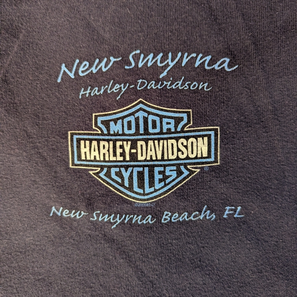 Vintage Women's Harley-Davidson New Smyrna Beach Baby Doll Tshirt Size Small